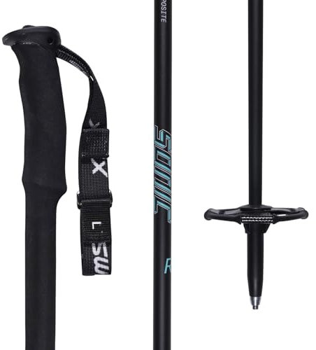 Swix Sonic R2 – Wintersport Langlebiger Leichtgewichtiger Verstellbarer Alpin-Skitourenstock mit verlängertem Eva-Griff Skistöcke, 1150-1400