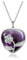 JSDDE Flower Wire Wrapped Heart Necklaces for Women Amethyst Crystal Heart Pendant Necklaces Natural Gemstone Necklace Jewellery Gifts