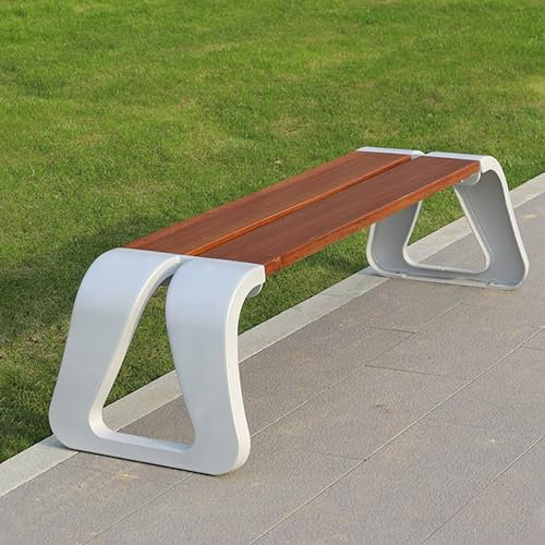 GAMAK Gartenbank Holz Modern, Gartenbank Wetterfest 3sitzer, Gartenbank Parkbank Holz - Gartenmöbel, Outdoor Bank Parkbank Wetterfest Sitzbank mit Rückenlehne (Color : A, Size : Backless)