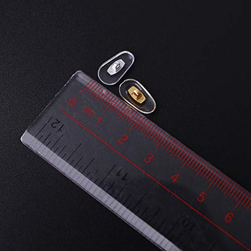 LUOFENG Nasenpads, 10 Paare/Los, goldene PVC-Brille, Rutschfester Aluminiumleiter, Silberne Nasenpads