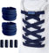 Shecret 2 Paires Élastiques Lacets avec Fermeture en métal, Plats Élastiques Lacets Sans Noeuds Universels pour Enfants et Adultes, Réglables pour Toutes Les Baskets, Bleu Marine