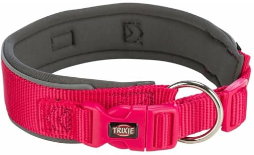 Trixie Premium hundehalsband extra breit Fuchsia/Graphitgrau