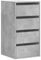 vidaXL Kommode, Sideboard mit 4 Schubladen, Schubladenschrank Schrank für Wohnzimmer, Anrichte Flurschrank Beistellschrank, Betongrau Holzwerkstoff