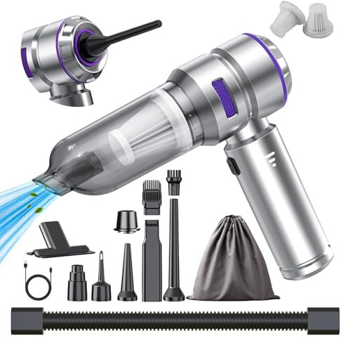 Handheld Vacuum Cleaner, 22000PA Car Vacuum Cleaner Cordless Portable Lightweight & Rechargeable, Car Hoover with Brushless Motor for Car Home Office Kitchen Pet Hair