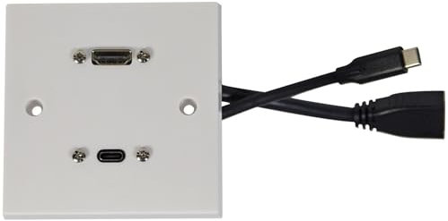 AV:Link | 8K HDMI & USB-C Multimedia Wallplate, USB4 Fast Charge & Data Transfer Type-C and 8K HDMI Sockets: Streamlined Connectivity for Home, Office, and Educational Spaces