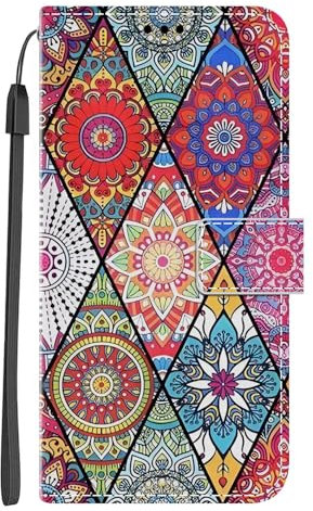 ChoosEU Cover per iPhone SE 2022 / SE 2020 / iPhone 7 / iPhone 8 Silicone in Pelle Custodia Portafoglio Supporto Stand Antiurto Protettiva Cover a Libro Modello Disegni Flip Case - Gatto Stella
