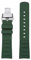 22mm passend for Mido Multifort TV M049.526, Metall-Uhrenkette, Gummi-Armband, gebogen, wasserdicht, Original gebogenes Edelstahlarmband(Dark green-silver Folding)