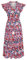 GRACE KARIN Cap Sleeve A Line Floral Dress for Women Flowy Summer Dresses Drawstring Tiered Ruffle Long Beach Dresses with Pockets Blue Red Floral XL