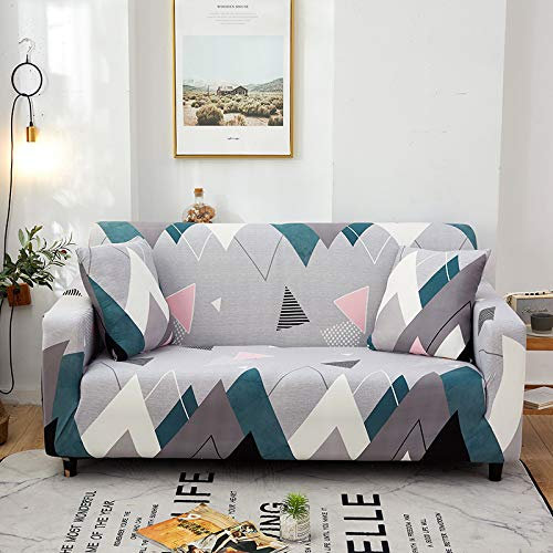 Sofaschoner rutschfest Rosa Grau Sofa Überzug Stretch Elasthan Couch Bezug Abnehmbare Waschbar Sofahusse rutschfest Moderne Sofaüberzug Universal Couchüberzug 3 Sitzer