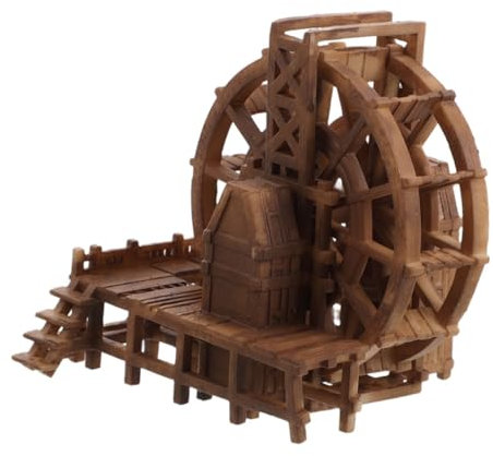 MAGICLULU Garden Water Feature Windmill Fountain Wheel Aquarium Waterfall Figurine Ornament Fish Tank Hide Decor for Outdoor Indoor Zen Landscapes Fairy Garden 8cm