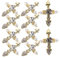 DEARMAMY 10pcs Decorative Cross Nail Charms Metal Nail Art Supplies for for Personal Salon Use Durable Safe Materials