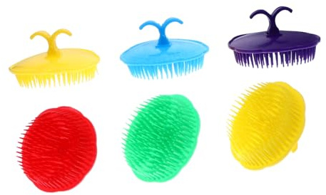 Anneome 12 Stück Teiliges Kopfhautmassage Leichte Shampoo kämme für Haartypen Sanftes Peeling zur Entfernung von Schuppen Fördert Durchblutung und Natürliches Zufällige Farbe