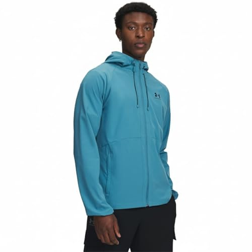 Under Armour Coupe-vent extensible pour homme, bleu/noir, M