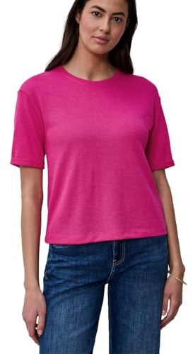Damen T-Shirt mit Rundhals im Strick-Look