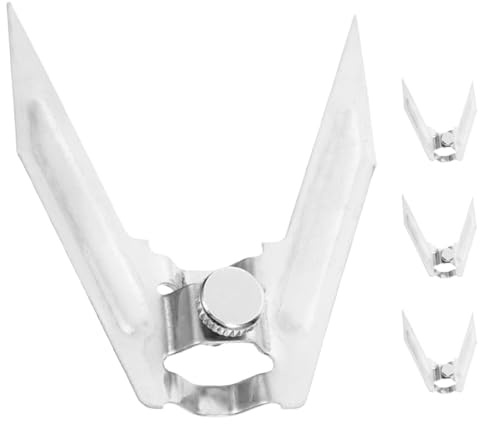 jojofuny Lot de 4 Fourchettes à Rôtir en Acier Inoxydable, Design Rotatif pour Cuisson Homogène, Compatibles Four Domestique, Accessoires pour Barbecue et Brochettes de Poulet, Nettoyage