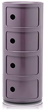 Kartell Componibili, 4 Elements, Violet, Runde Basis