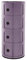 Kartell Componibili, 4 Elements, Violet, Runde Basis
