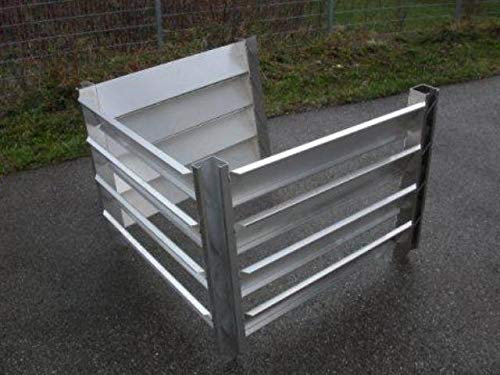 KOMPOSTER Anbauteil 120 x 120 x 80 (Innenmaß) aus witterungsbeständigem Aluminium, Metall