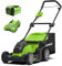 Greenworks G40LM41K2 Tondeuse à Gazon Sans Fil pour Pelouses Jusqu'à 250 m², Largeur de Coupe de 41 cm, sac 50 L incl. Batterie 40V 2Ah et Chargeur, Garantie 3 Ans