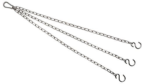 KAMERO Blumenampel Ersatzkette Edelstahl V4A, 45cm mit S-Haken Asym., rostfrei
