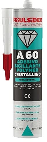 A60 COLLA SILICONE ADESIVO SIGILLANTE PROFESSIONALE TRASPARENTE CRISTALLINO 290 ml