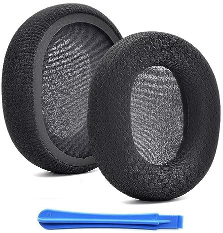 Ersatz-Ohrpolster aus Velour Schaum für SteelSeries Arctis 3 Arctis 5 Arctis 7 7P Arctis 1 Arctis 9 Arctis 9X Arctis ProArctis Prime Kopfhörer Ear Pads Ohrmuscheln (schwarz)