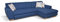 DOMO. collection Ecksofa Nika, Sofa mit Schlaffunktion in L-Form, Eckgarnitur, moderne Polsterecke, Eckcouch, Schlafsofa, 277 x 156 x 78 cm (BxTxH), blau