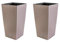 2in1 Gartenset Set Pflanzkübel Rattan-Optik Blumentopf inkl. Einsatz 21L Pflanzenbehälter Kunststoff 4 Farben (Mocca)