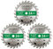 3 Pack 4-1/2-Inch 24T TCT Carbide Tipped Teeth Compact Circular Saw Blade with 3/8-Inch Arbor, General Purpose For Long-lasting Cuts in Wood, Plastic and Composite Materials