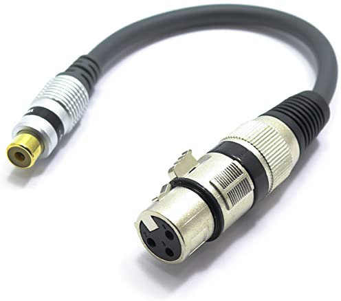 VITALCO XLR Femmina a RCA Femmina Adattatore Connettore per Microfono Cannon a Chinch Cavo