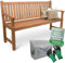 holz4home® Gartenbank Holz I Holzbank Parkbank mit Schutzcover & Handschuhen I Massivholz Balkonbank Gartenmöbel Sitzbank (150 cm)