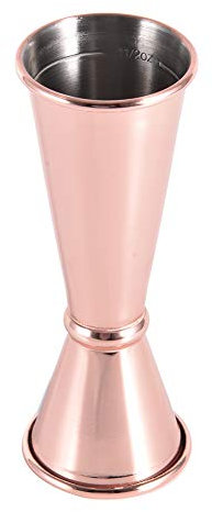 LEUYA Jigger, Double Jigger Japanese Style Measuring Oz Cup Bar Tool Jigger with Measurements Inside for Bartending Bartender Jiggers Ounce Measurements (Black) (Color : Rose Gold)