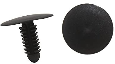 A ABSOPRO Plástico Remaches 8mm Agujero Diámetro Plástico Negro (Juego de 20)