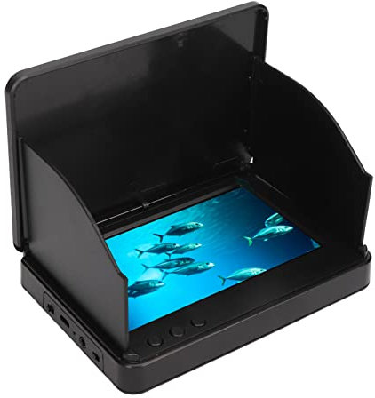 Portable Underwater Fishing Camera, 5.0Inch 2500TVL HD IPS Monitor, 30m Cable IP67 Waterproof Video Fish Finder with Sun Visor for Lake Sea Boat Fishing Gifts