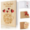 COLOFALLA Hochzeitskarte Holz 15x11cm mit Umschlag Geldgeschenk Karte zur Hochzeit Glückswunsch Grußkarte Glückswunschkarte für Hochzeit JGA (D)