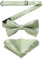 HISDERN Nœuds Papillon Vert Sauge Homme et Mouchoir avec Crochet déjà lié et Réglable Nœud Papillon à Motif Cachemire Carré de Poche Ensemble