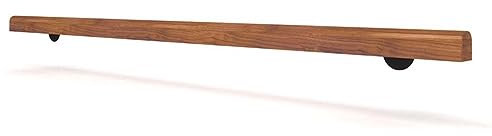 FGYAHOKN 600cm Handläufe Für Treppen Innen Holz, Treppengeländer Holzhandlauf Stützstange, Treppe Wand Handlauf, Wandhandlauf Aussen, Holz Terrassengeländer Mit Halterung