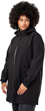Zizzi Damen Große Größen Jacke Softshell Kapuze Gr Gr S Black