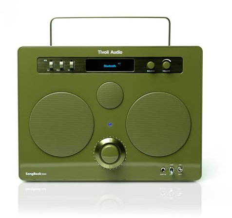 Tivoli Audio Songbook MAX, Premium Bluetooth Sound System with FM, 1/4 Auxiliary Input and Built-in Preamp (green)