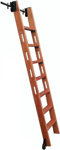 CaMbos Kit Hardware per Binario Scorrevole con Scala per libreria su Ruote, 1m 2m 3m 4m 5m 6m | Binario per Scala Scorrevole per libreria con Scala per Armadio.