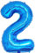 Vthoviwa 40 Zoll Luftballon Geburstag 2 Blau, Helium Ballon 2, Luftballon 2. Geburtstag Foil Ballon, 0123456789,10-19,20-25,30,40,50,60,70,80,90, Folienballon 2 Party Decoration Helium Unterstützen