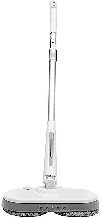 Escoba eléctrica recargable, fregona eléctrica giratoria con luz LED, ligera, recargable, adecuada para suelos de madera dura, baldosas y laminados.