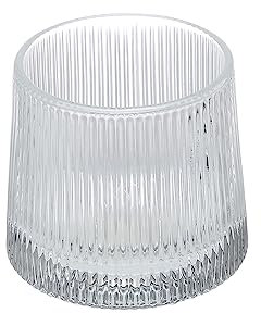 Bicchieri da Vino Rotanti da 170 Ml, Bicchieri da Vino a Coste Senza Stelo, Bicchieri Scanalati, Bicchieri da Vino Corti Scanalati Creativi, Mini Bicchiere da Vino Rotante per(venatura verticale)