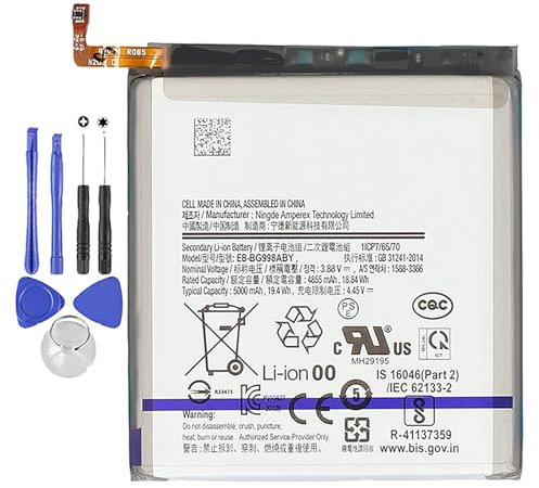 BATTERIA COMPATIBILE PER SAMSUNG GALAXY S21 ULTRA EB-BG998ABY 5000MAH SM-G998 NUOVA CON KIT CACCIAVITI