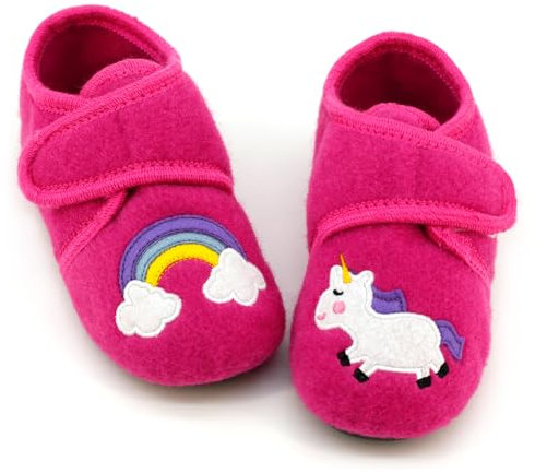 qpyysz Hausschuhe Kinder Junge Mädchen Barfussschuhe Kinder Einhorn Dino Katze Pantoffeln Winter Kinderschuhe für Kindergarten Atmungsaktive Rutschfest