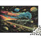 Hölzern Puzzle 2023, Adventskalender Puzzle 1000 Hölzern Teile Weihnachtskalender 2023 Männer Frauen Geschenke Jigsaw Puzzle Adventskalender Geschenke - Zug