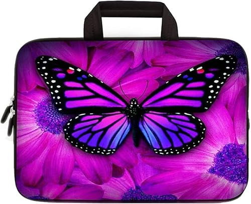 Mibbxea Funda para ordenador portátil de 11,6 a 12 pulgadas, funda de transporte para ordenador Chromebook Ultrabook, bolsa de viaje de neopreno, maletín para netbook con asa para Dell HP Lenovo ASUS