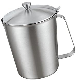 Cabilock Messbecher aus mit Deckel Abgestuft für Kaffee und Milch Präzise Skalen Rostfrei für Zuhause und Gastronomie