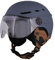 T'nb - Casque de Protection avec visière et Cache-Oreilles détachables, Taille M – Bleu Marine