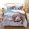 BSYYZQC Bettwäsche 240x220 Otter Bettwäsche-Sets Stein Bettbezug Weiche Atmungsaktiv Mikrofaser mit Reißverschluss und 2 Kissenbezüge 80x80 für Erwachsene Geeignet